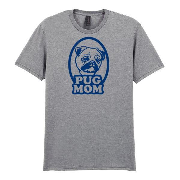 Pug Mom - Softstyle™ adult ringspun t-shirt Thumbnail