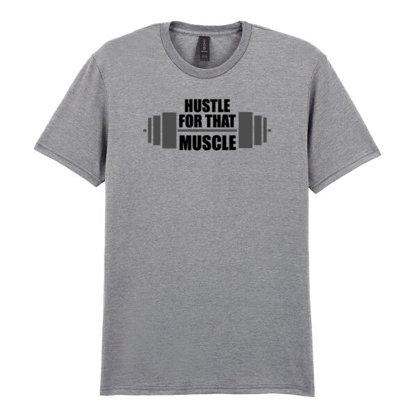 Hustle for that Muscle - Softstyle™ adult ringspun t-shirt Thumbnail
