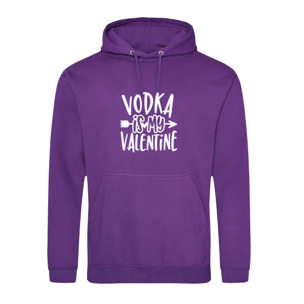 Vodka is my Valentine - College Hoodie Thumbnail