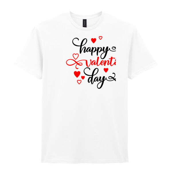 Happy Valentines Day - Softstyle™ adult ringspun t-shirt Thumbnail