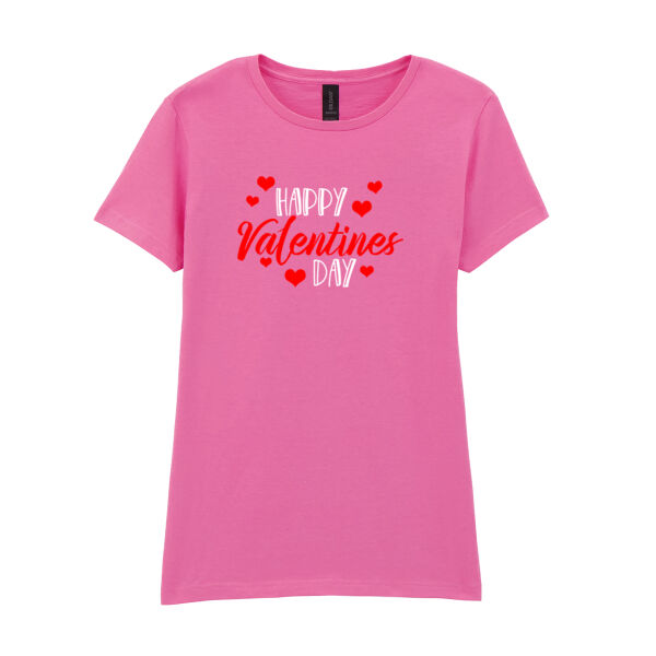 Happy Valentines Day - Softstyle™ women's ringspun t-shirt Thumbnail