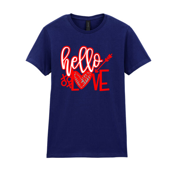 Hello Love - Softstyle™ women's ringspun t-shirt Thumbnail