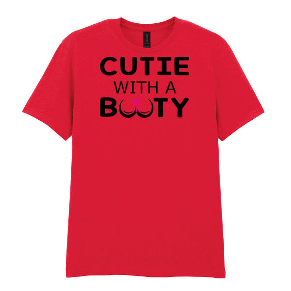 Cutie with a Booty - Softstyle™ adult ringspun t-shirt Thumbnail