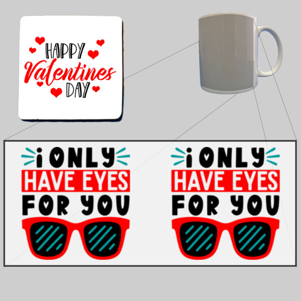 I only have eyes for you - Mug  & Coaster Set Thumbnail