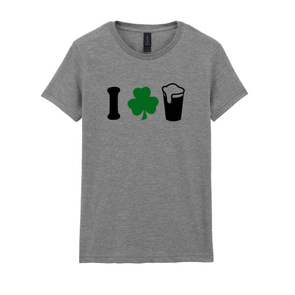 I Heart Beer - Softstyle™ women's ringspun t-shirt Thumbnail