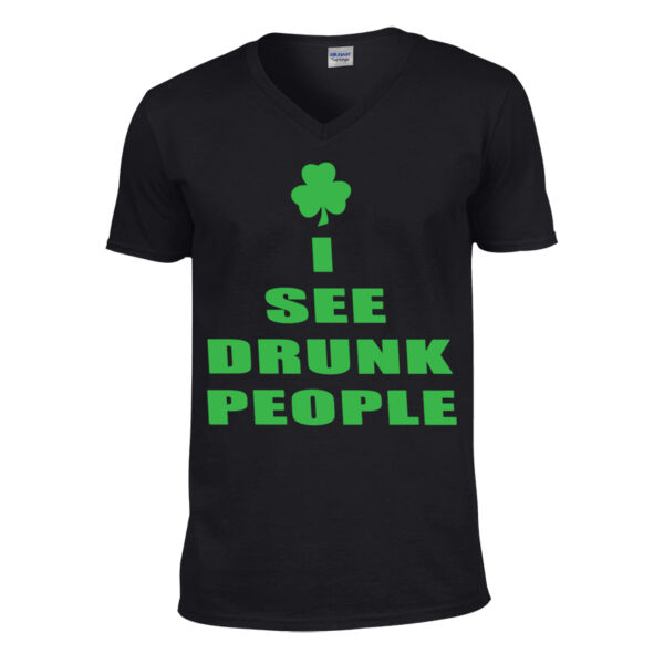 I see drunk people - Softstyle™ v-neck t-shirt Thumbnail