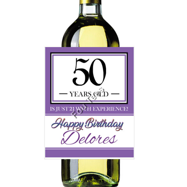 Customisable Birthday  - Sticker Bottle Label Thumbnail