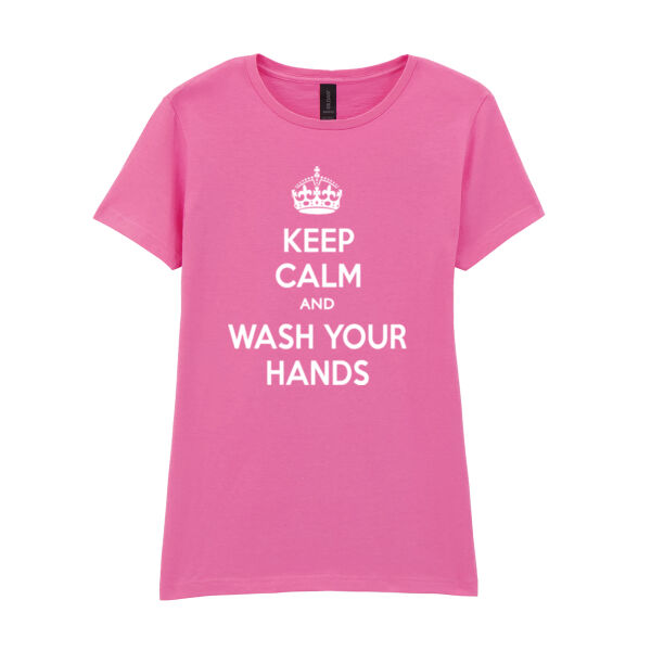 Keep Calm and Wash Your Hands - Softstyle™ women's ringspun t-shirt Thumbnail