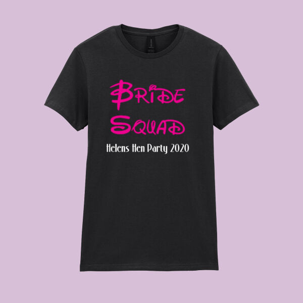 Disney Bride Squad Hen T-shirt - Softstyle™ women's ringspun t-shirt Thumbnail