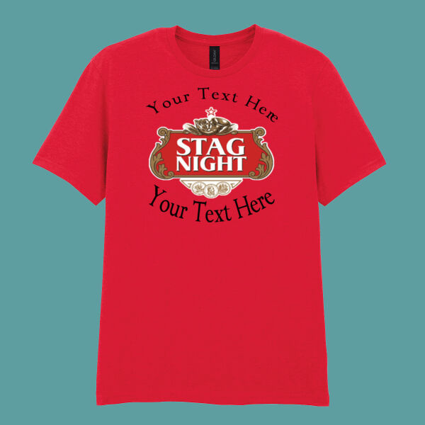 Stag Night Customisable  - Softstyle™ adult ringspun t-shirt Thumbnail
