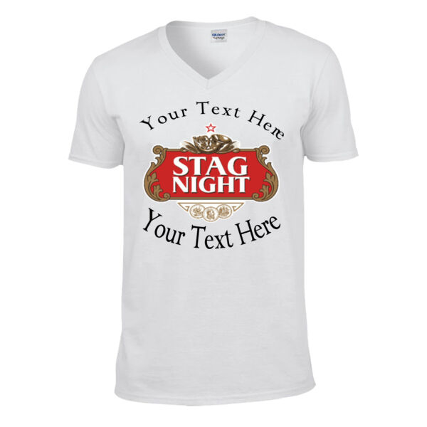 Stag Night Customisable  - Softstyle™ v-neck t-shirt Thumbnail