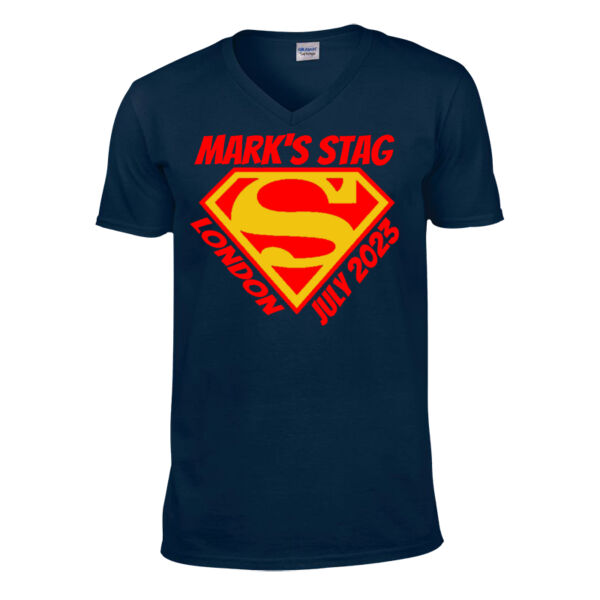 Customisable Super Stag  - Softstyle™ v-neck t-shirt Thumbnail