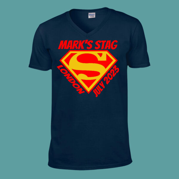 Customisable Super Stag  - Softstyle™ v-neck t-shirt Thumbnail