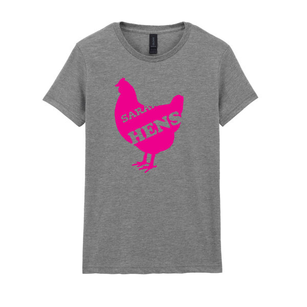 Customisable - Hen Design - Softstyle™ women's ringspun t-shirt Thumbnail
