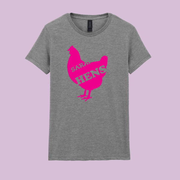 Customisable - Hen Design - Softstyle™ women's ringspun t-shirt Thumbnail