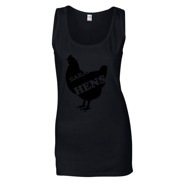 Customisable - Hen Design - Softstyle™ women's tank top Thumbnail