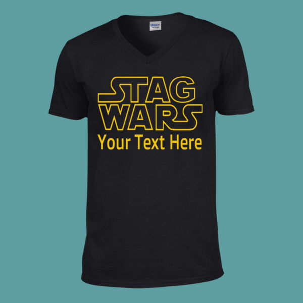 Stag Wars Customisable - Softstyle™ v-neck t-shirt Thumbnail