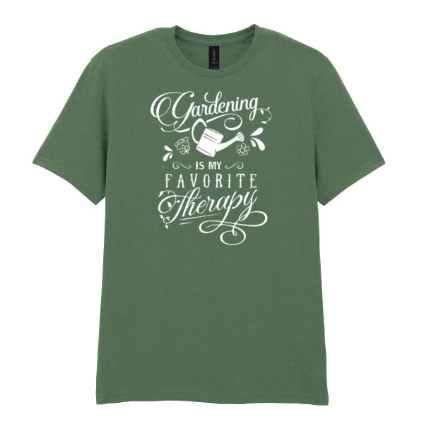 Gardening is My Favourite Therapy - Softstyle™ adult ringspun t-shirt Thumbnail