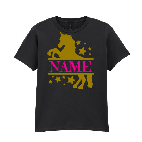 Customisable Unicorn Name - Softstyle™ youth ringspun t-shirt Thumbnail