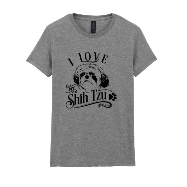 I love my Shih Tzu - Softstyle™ women's ringspun t-shirt Thumbnail