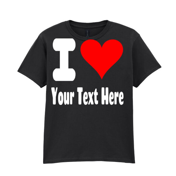 Customisable - I Heart Design - Softstyle™ adult ringspun t-shirt Thumbnail