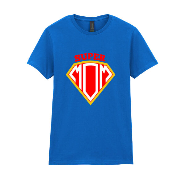 Super Mom - Softstyle™ adult ringspun t-shirt Thumbnail