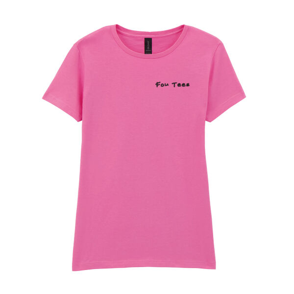 Fou Tees Embroidered Logo - Softstyle™ women's ringspun t-shirt Thumbnail