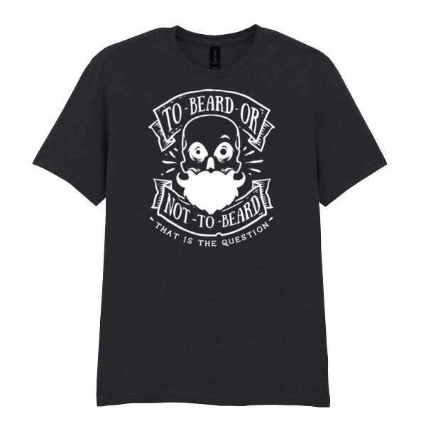 To Beard or Not To Beard - Softstyle™ adult ringspun t-shirt Thumbnail