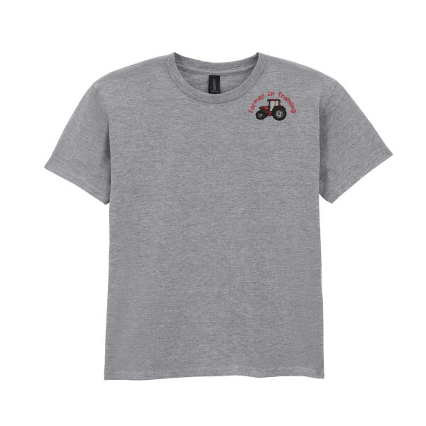 Farmer in Training Embroidered Red Design - Softstyle™ youth ringspun t-shirt Thumbnail