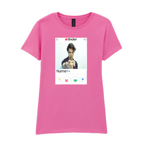 Cusomisable Tinder - Softstyle™ women's ringspun t-shirt Thumbnail