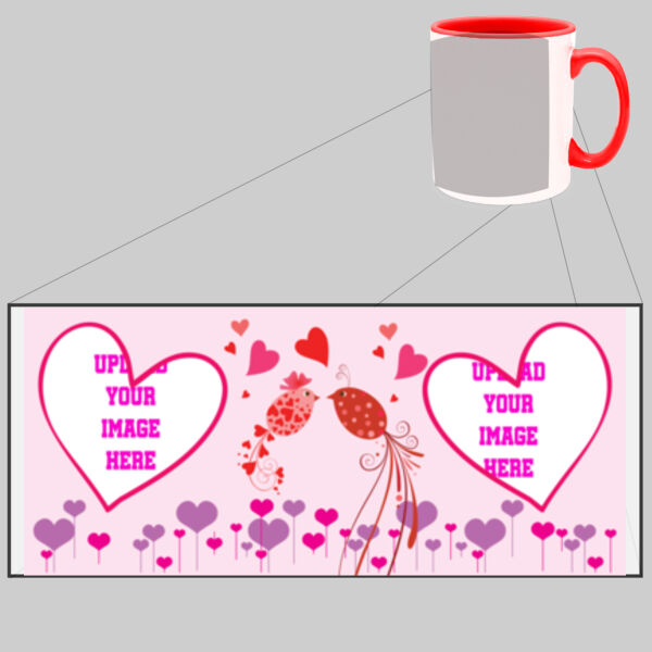 Customisable Love Birds - Two Tone Mug Thumbnail
