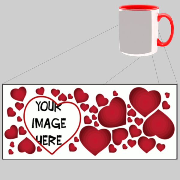 Customisable - Heart Crazy - Two Tone Mug Thumbnail