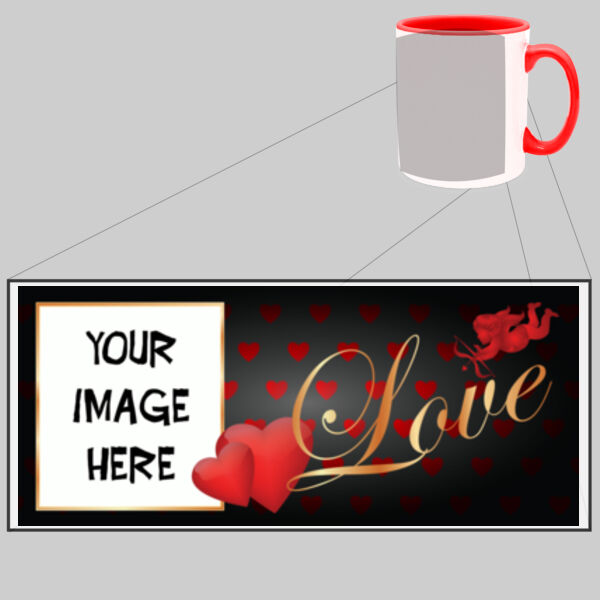 Customisable - Cupid Love - Two Tone Mug Thumbnail