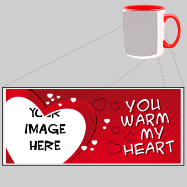 Customisable - You Warm My Heart  - Two Tone Mug Thumbnail