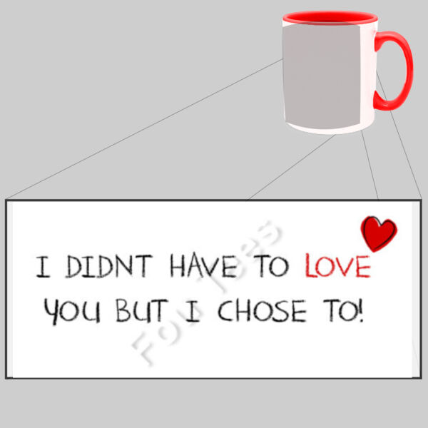 I didn't have to love you - Two Tone Mug Thumbnail