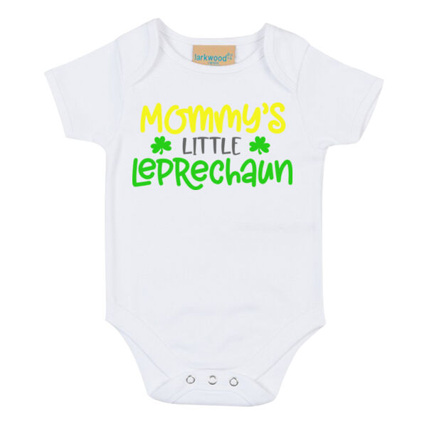 Mommy's Little Leprechaun - Short sleeved body suit with envelope neck opening Thumbnail