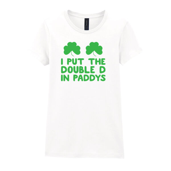 I Put the Double D in Paddy's - Softstyle™ women's ringspun t-shirt Thumbnail
