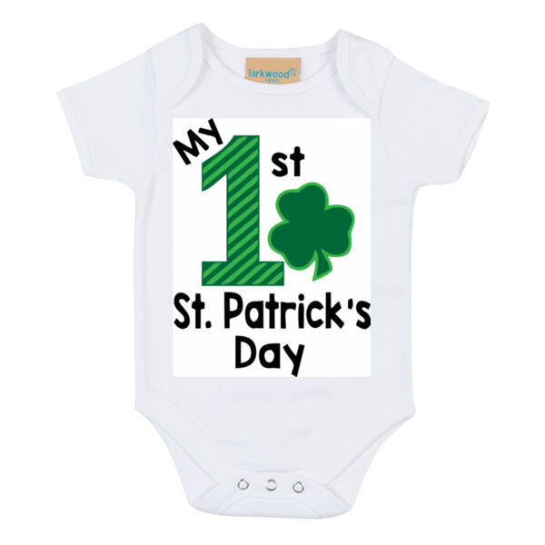 My First St. Patrick's Day - Short sleeved body suit with envelope neck opening Thumbnail