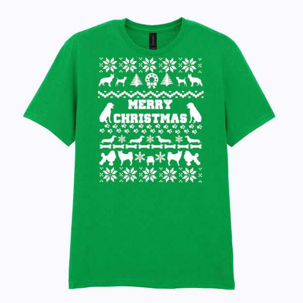 Doggy Christmas - Softstyle™ adult ringspun t-shirt Thumbnail