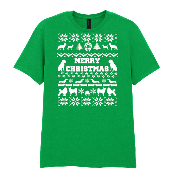 Doggy Christmas - Softstyle™ adult ringspun t-shirt Thumbnail