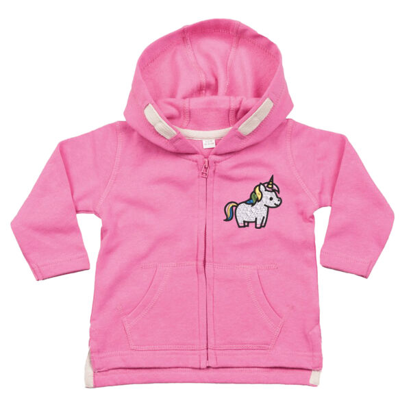 Cute Embroidered Unicorn - Baby hoodie Thumbnail