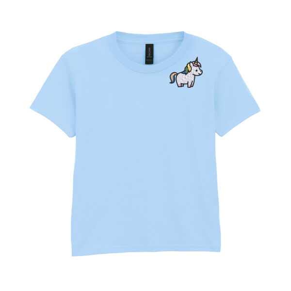 Cute Embroidered Unicorn - Softstyle™ youth ringspun t-shirt Thumbnail