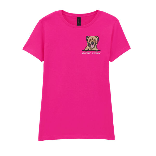 Customisable - Border Terrier - Softstyle™ women's ringspun t-shirt Thumbnail