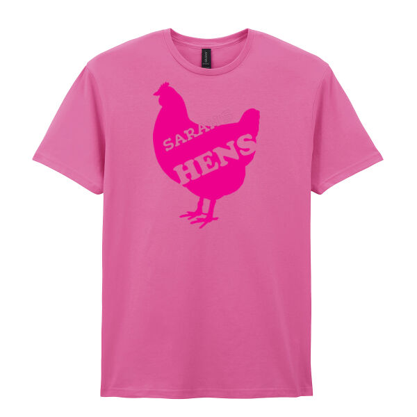Customisable - Hen Design - Softstyle™ adult ringspun t-shirt Thumbnail