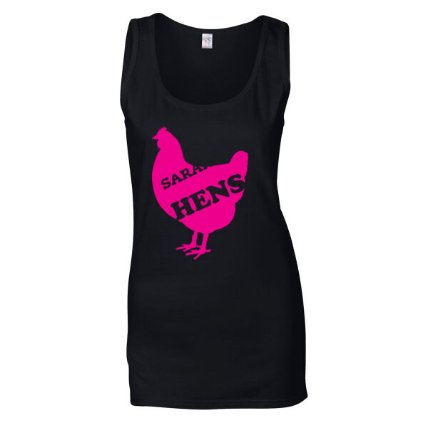 Customisable - Hen Design - Softstyle™ women's tank top Thumbnail