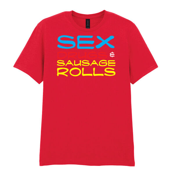 Sex, Drugs & Sausage Rolls - Softstyle™ adult ringspun t-shirt Thumbnail