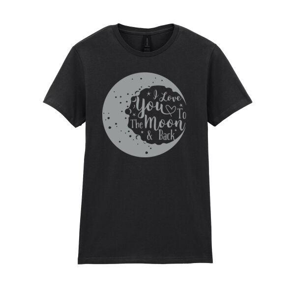 Love you to the moon and back  - Softstyle™ women's ringspun t-shirt Thumbnail