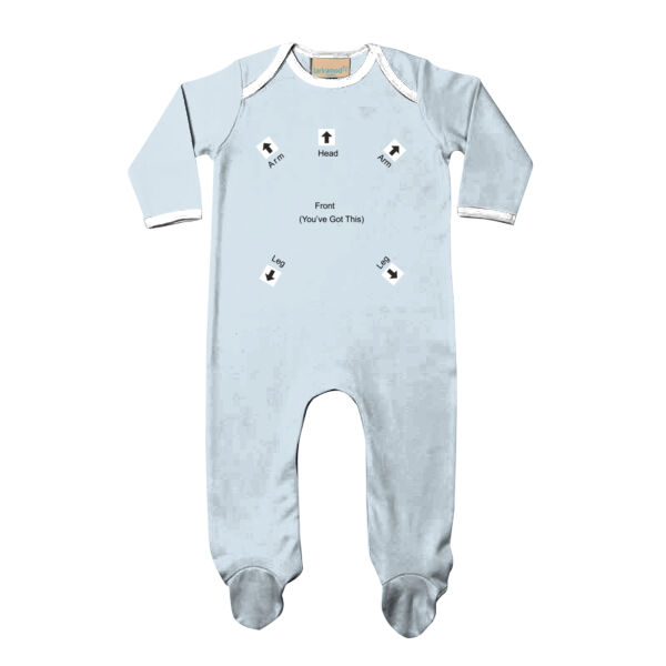 You've Got This - Contrast long sleeve sleepsuit Thumbnail