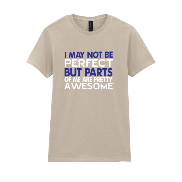 Not Perfect But Pretty Awesome - Softstyle™ women's ringspun t-shirt Thumbnail