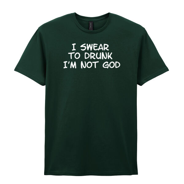 I Swear To Drunk - Softstyle™ adult ringspun t-shirt Thumbnail